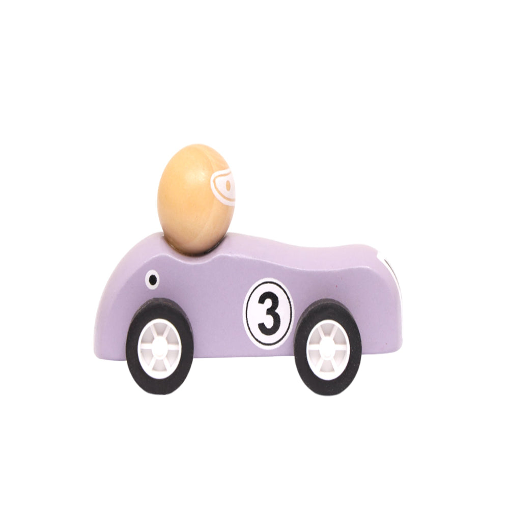 Open Ended Wooden Pull Back Race Car (1 Pc)-Vehicles-Open Ended-Toycra