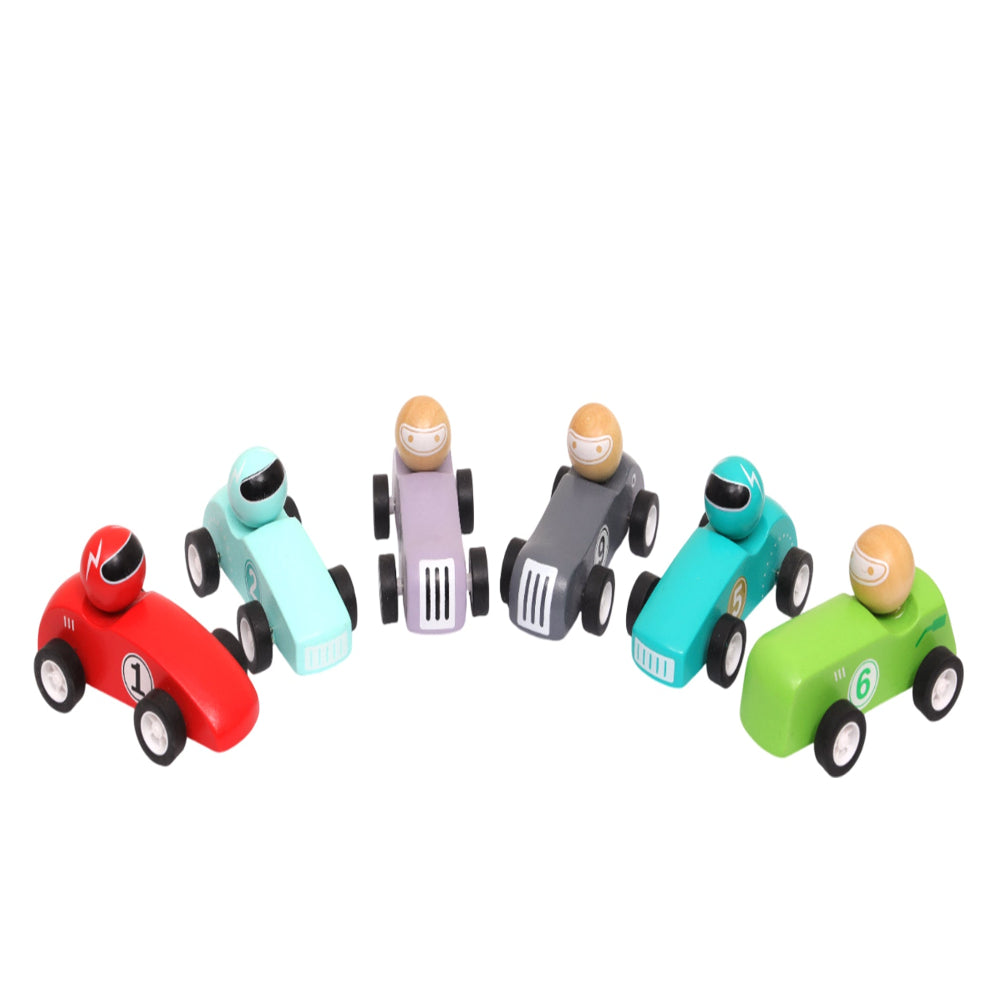 Open Ended Wooden Pull Back Race Car (1 Pc)-Vehicles-Open Ended-Toycra
