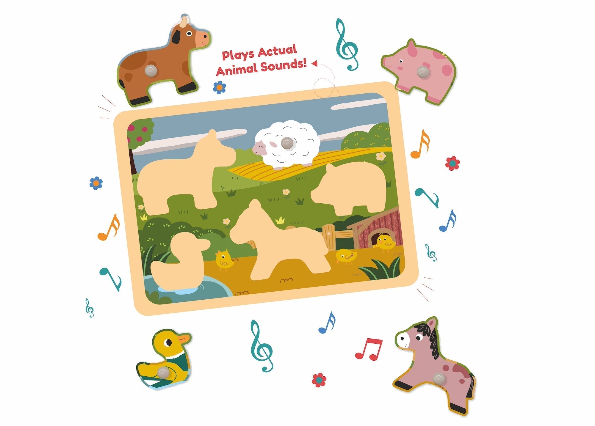 Open Ended Wooden Sound Puzzle