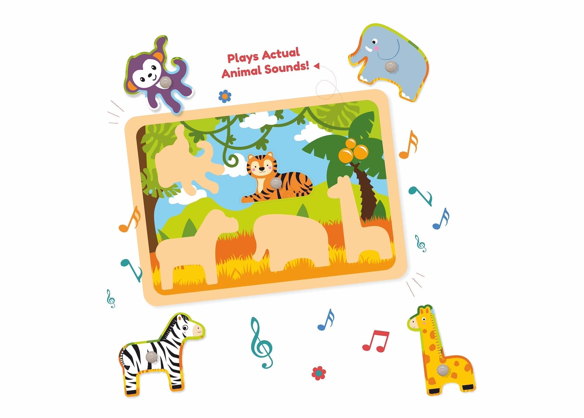Open Ended Wooden Sound Puzzle