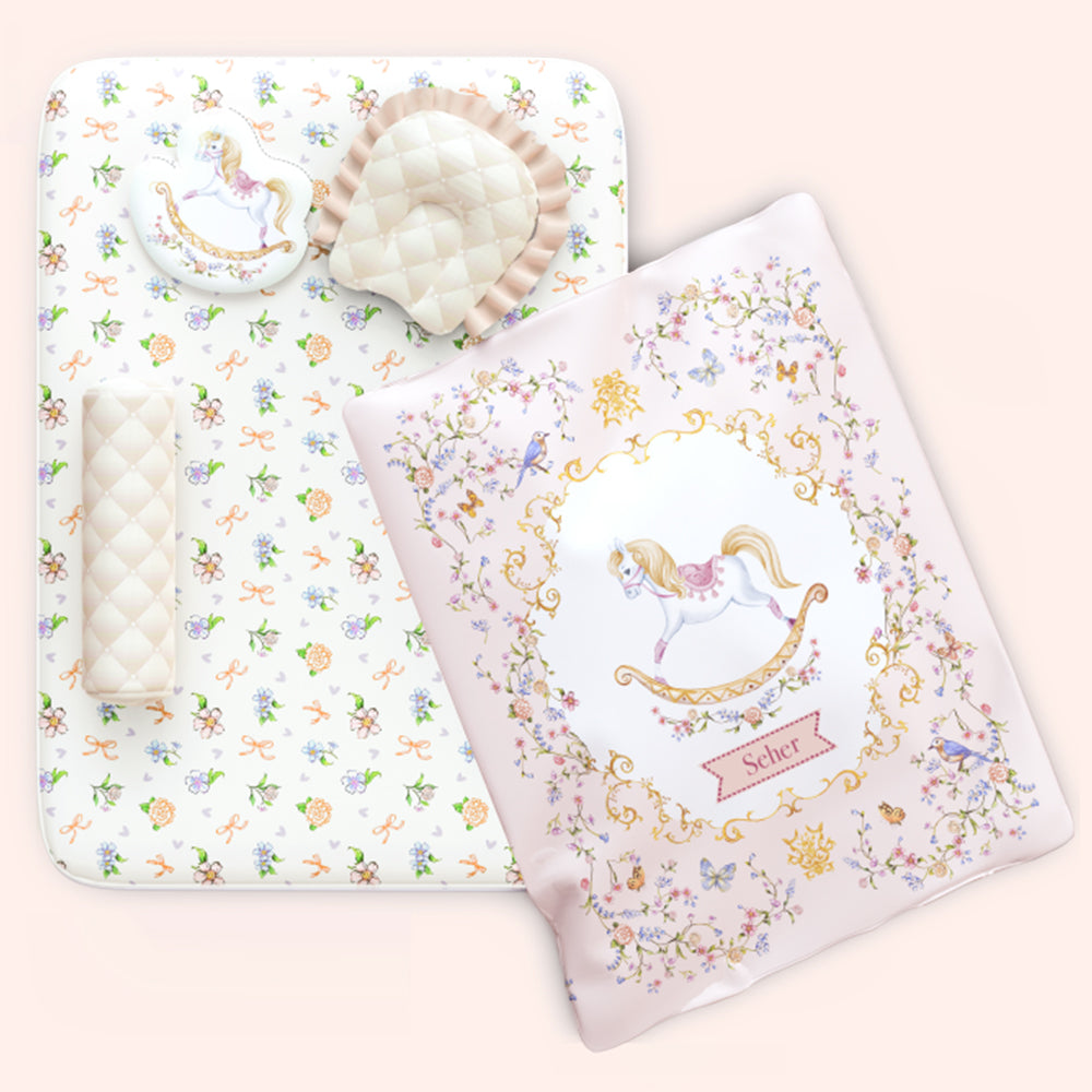 Fancy Fluff 6 Pc Organic New Born Bed Set - Heirloom