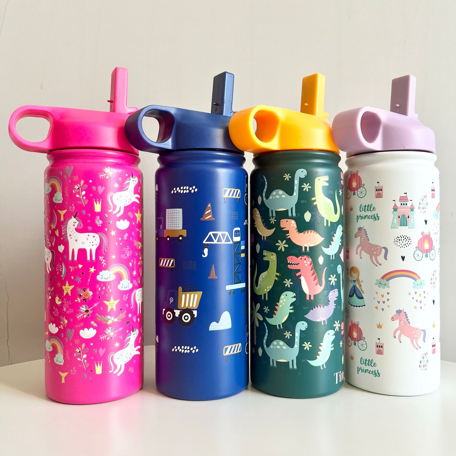 Insulated Steel Water Bottle With Straw- 475 ML - Unicorn