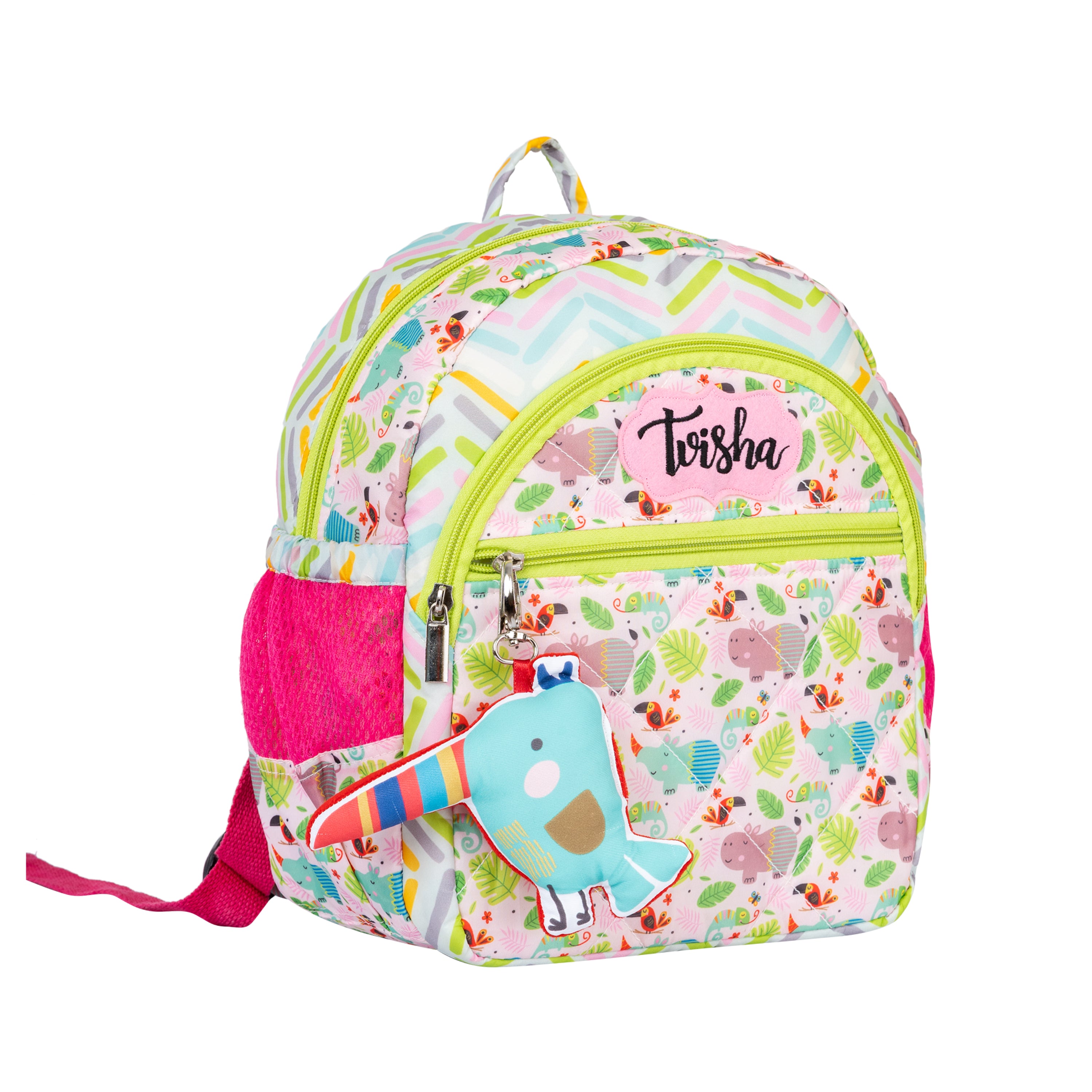 School Bag - Pink Hippo