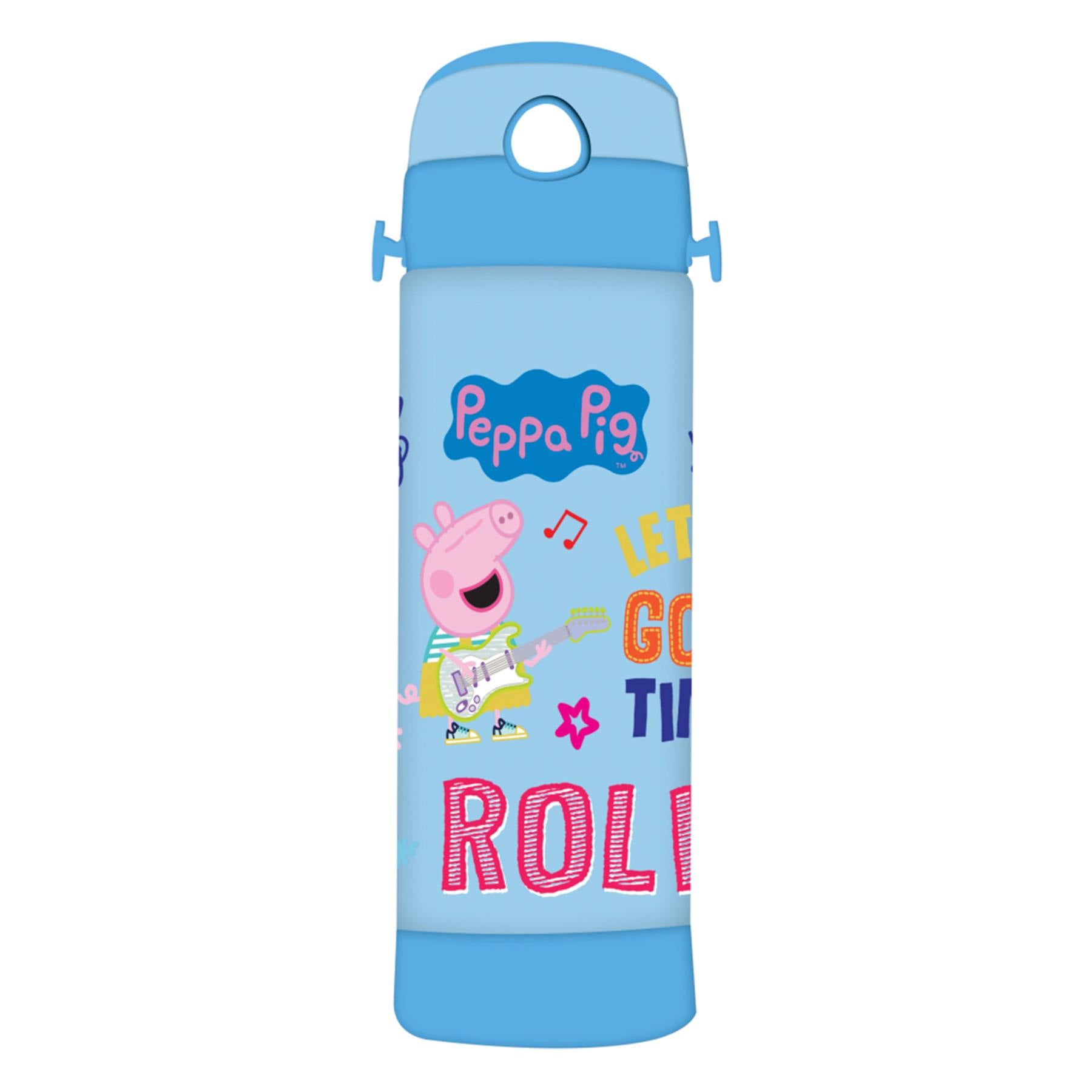 Youp Stainless Steel Insulated Blue Color Peppa Pig Kids Sipper Bottle Lucas - 500 Ml