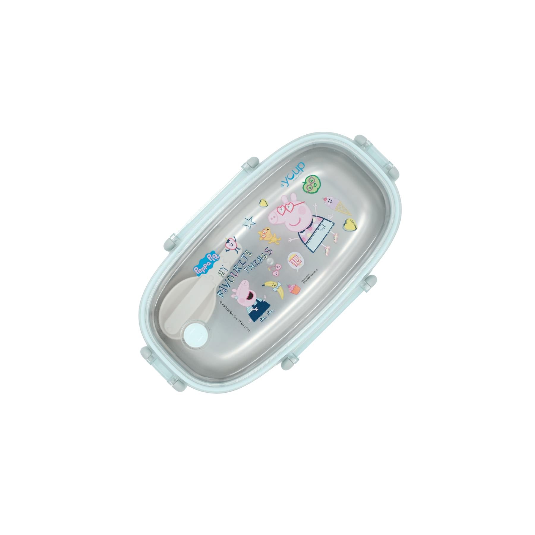 Youp Stainless Steel Blue Color Peppa Pig Kids Lunch Box Ppl8017 - 650 Ml