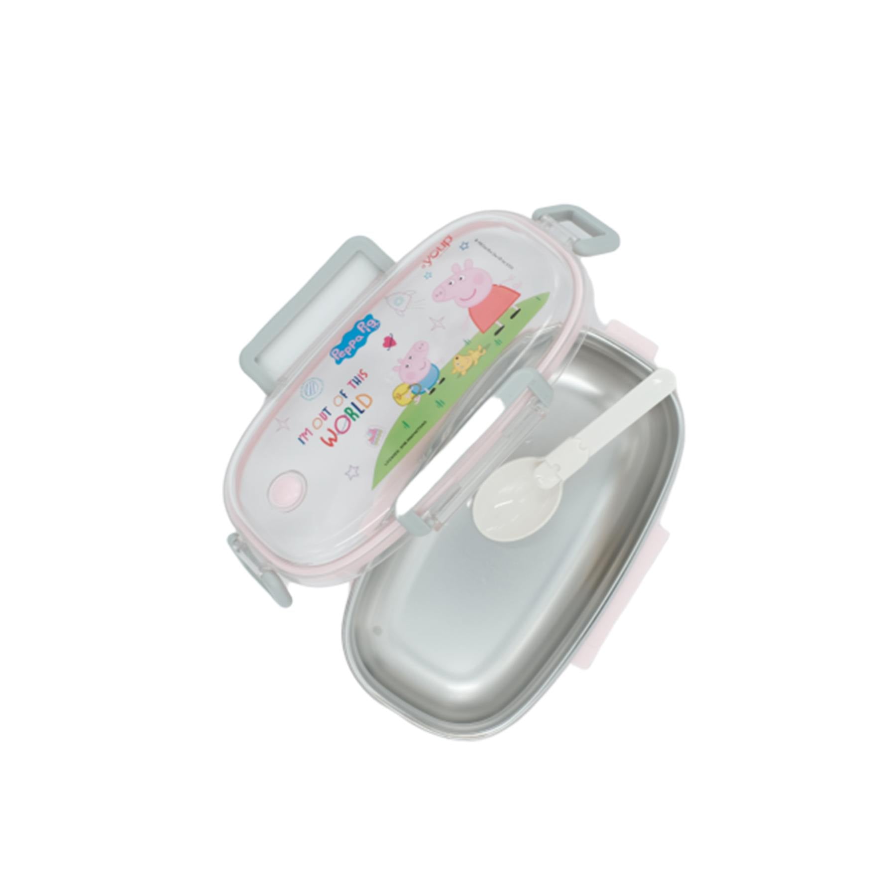 Youp Stainless Steel Pink Color Peppa Pig Kids Lunch Box Ppl8017 - 650 Ml