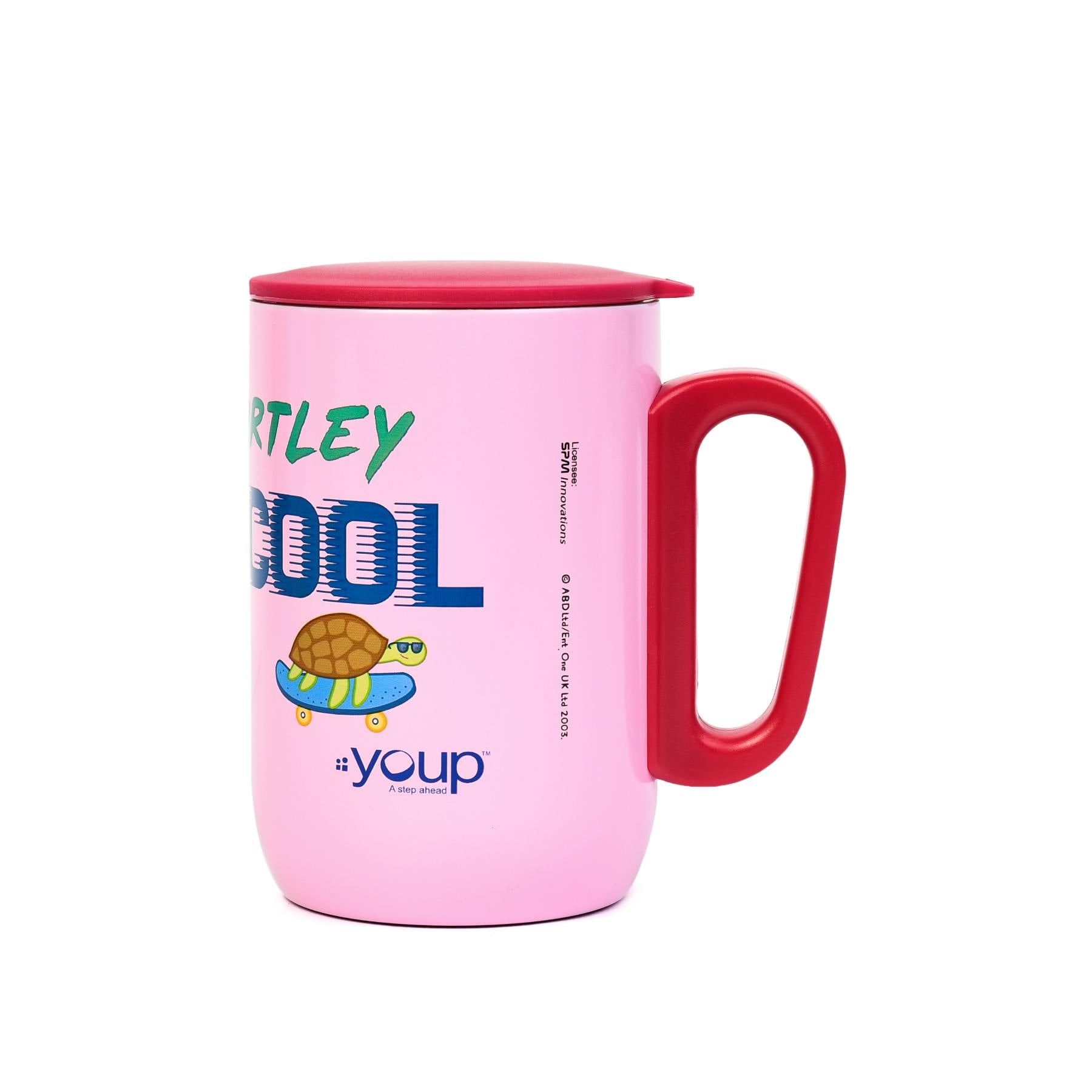 Youp Stainless Steel Pink Color Peppa Pig Cool Kids Insulated Mug With Cap Sorso-Ppm - 320 Ml