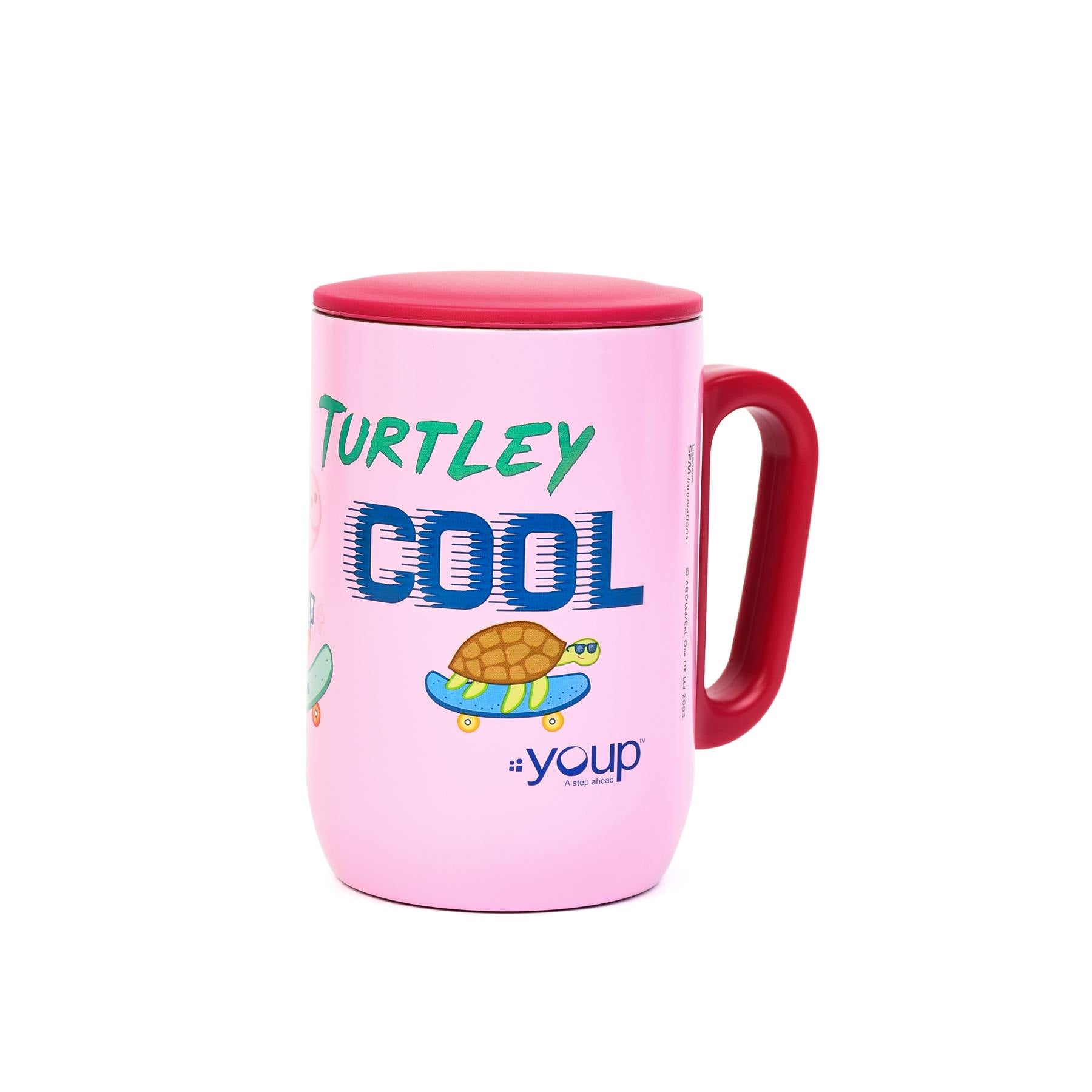 Youp Stainless Steel Pink Color Peppa Pig Cool Kids Insulated Mug With Cap Sorso-Ppm - 320 Ml