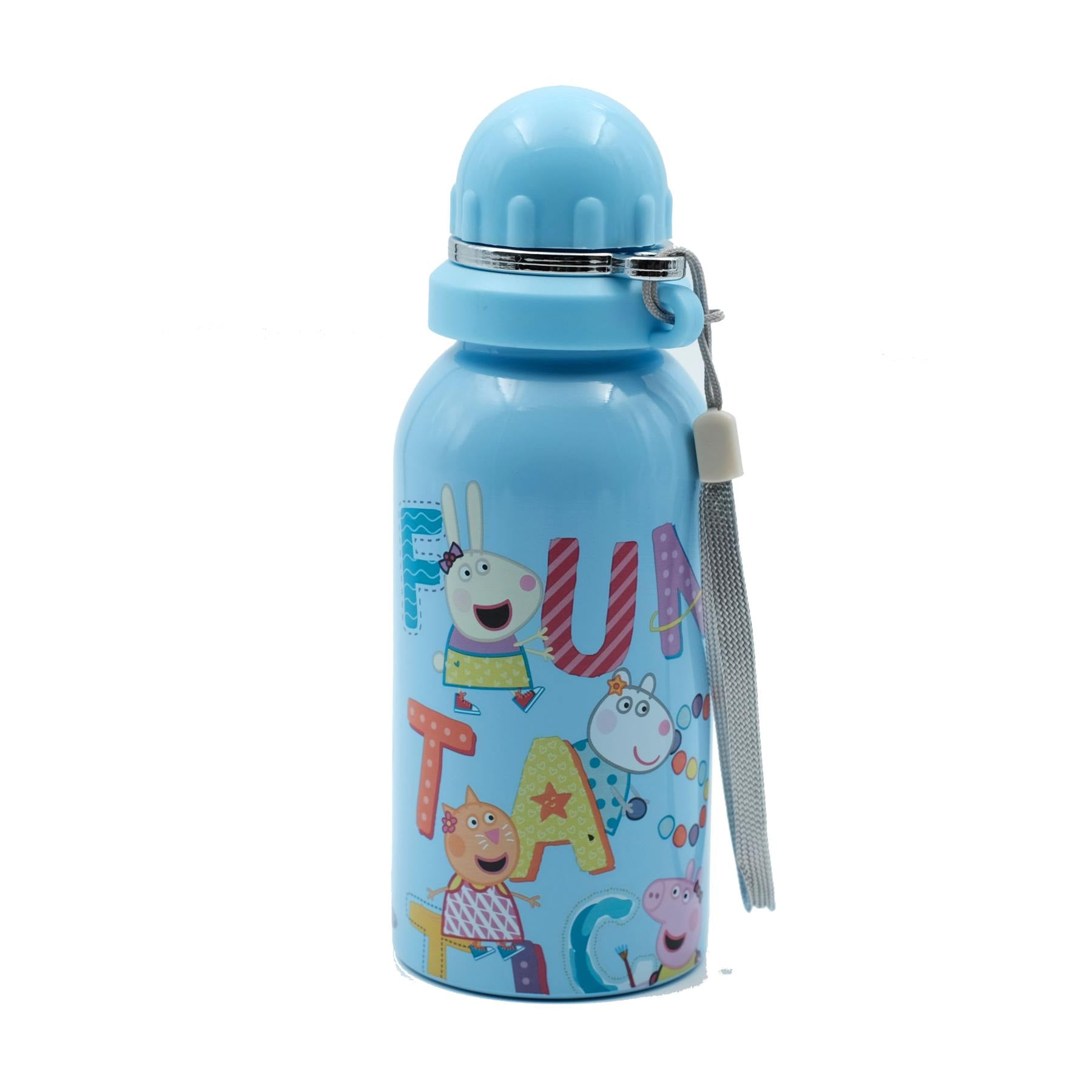 Youp Stainless Steel Blue Color Peppa Pig Kids Water Bottle HYBRID - 500 Ml