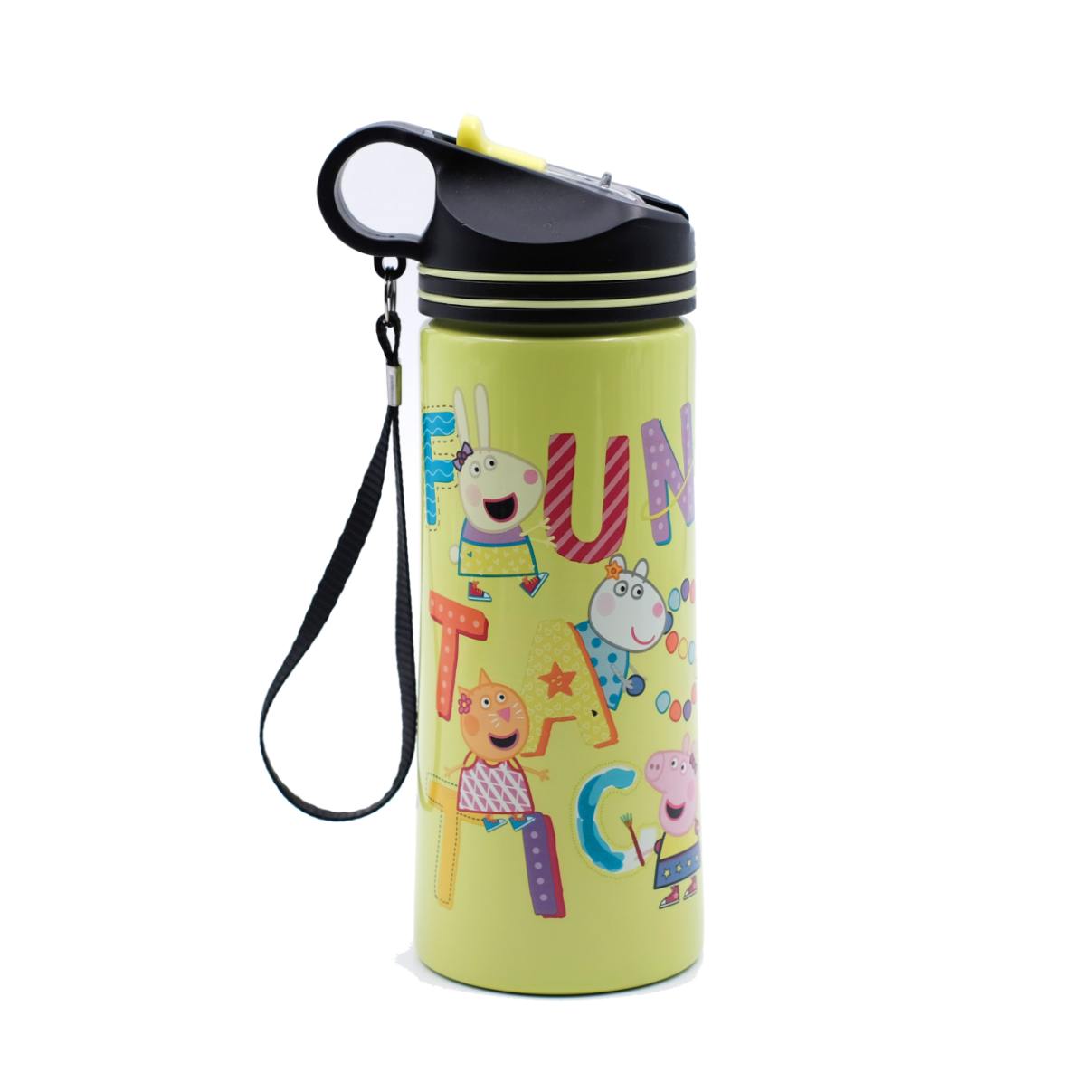 Youp Stainless Steel Green Color Peppa Pig Kids Water Bottle HYOWER - 750 ml