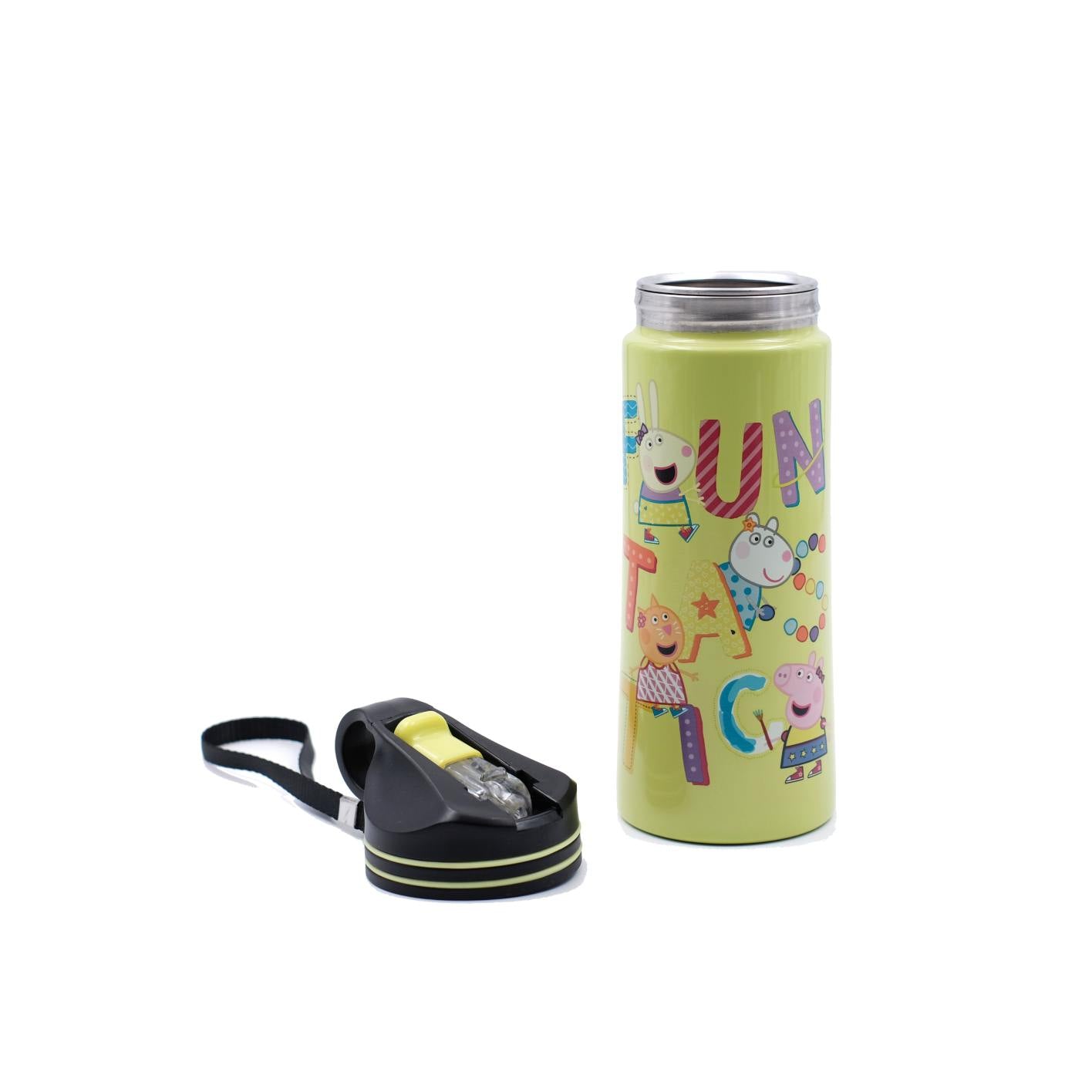 Youp Stainless Steel Green Color Peppa Pig Kids Water Bottle HYOWER - 750 ml
