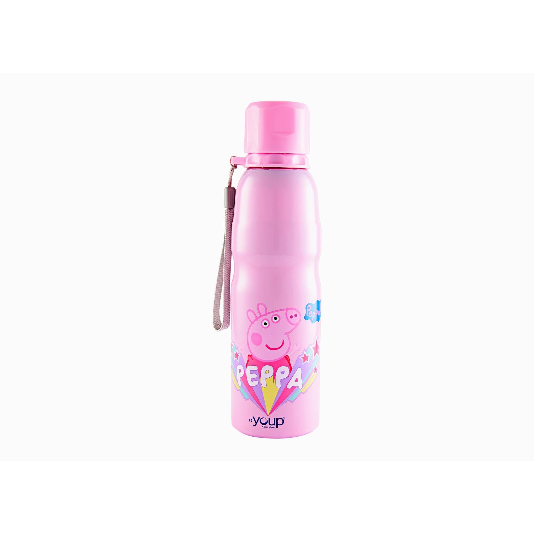 Youp Stainless Steel Pink Color Peppa Pig Kids Water Bottle HARPER  - 750 Ml