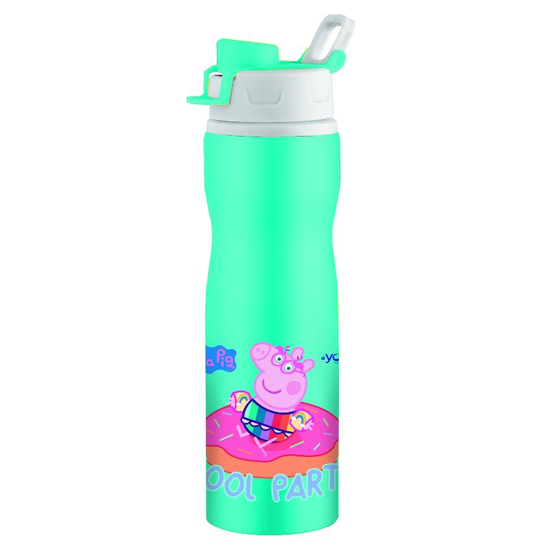 Youp Stainless Steel Green Color Peppa Pig Kids Water Bottle TUKTUK - 750 Ml