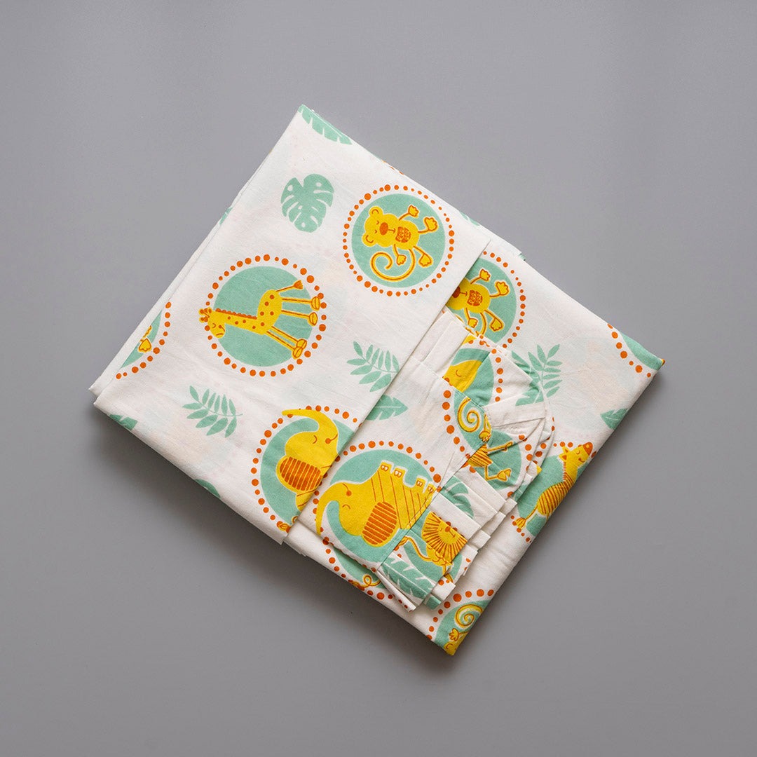 Gudgoodie Kids Flat Bedsheet Set - 100% Cotton Percale - Queen/Double Bedsheet