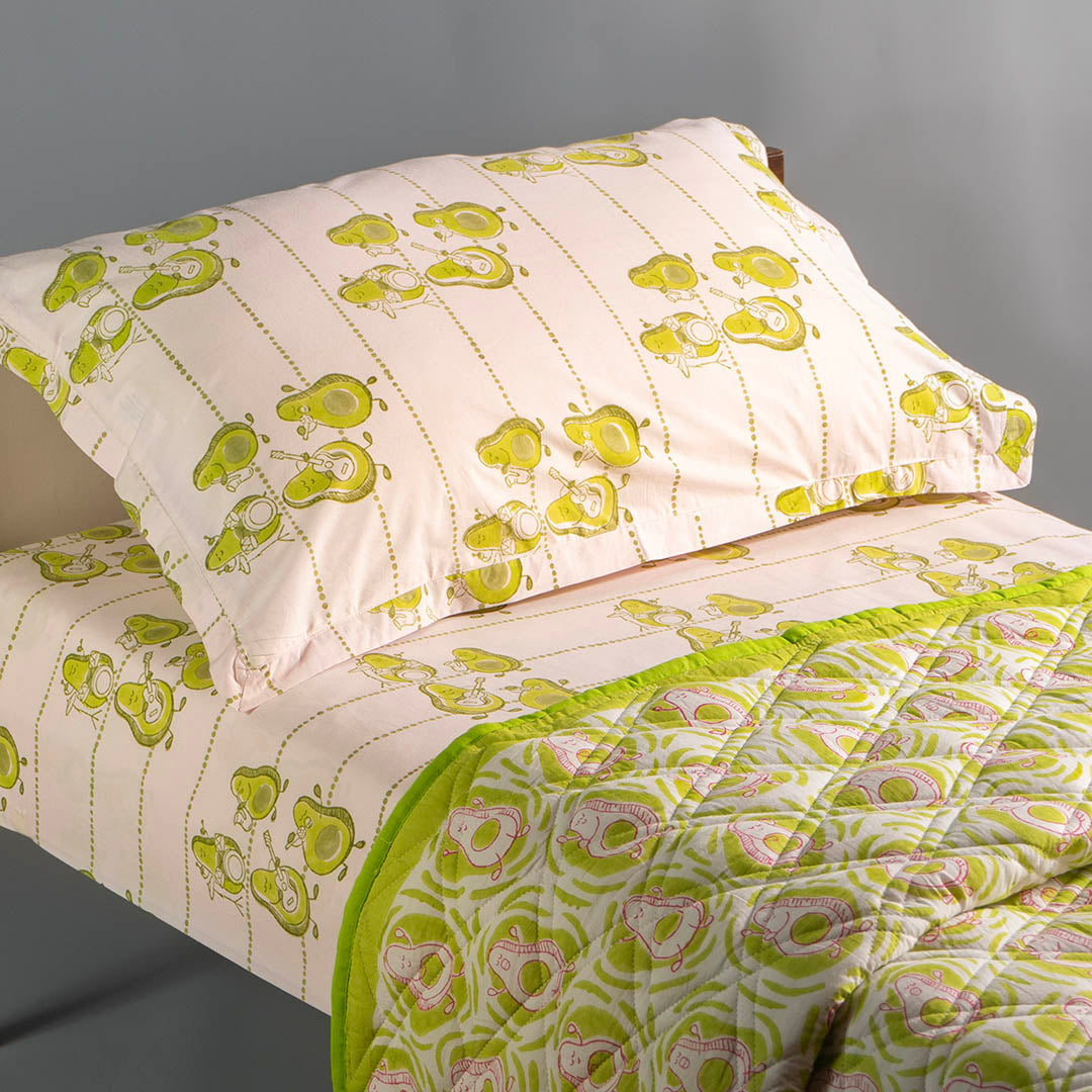 Gudgoodie Kids Flat Bedsheet Set - 100% Cotton Percale - Queen/Double Bedsheet