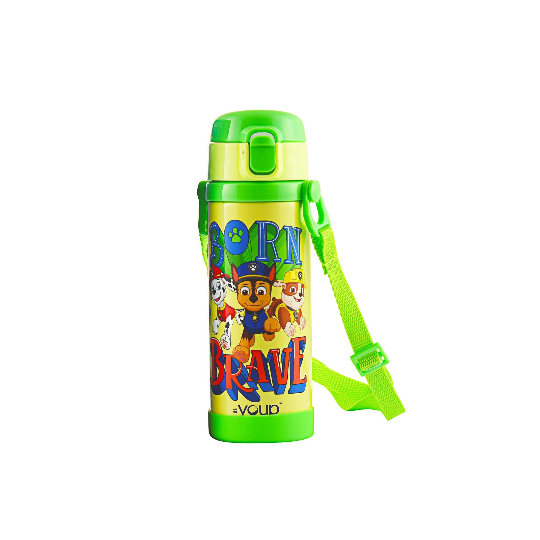 Youp Stainless Steel Insulated Green Color Paw Patrol Kids Sipper Bottle SCOOBY - 500 ml