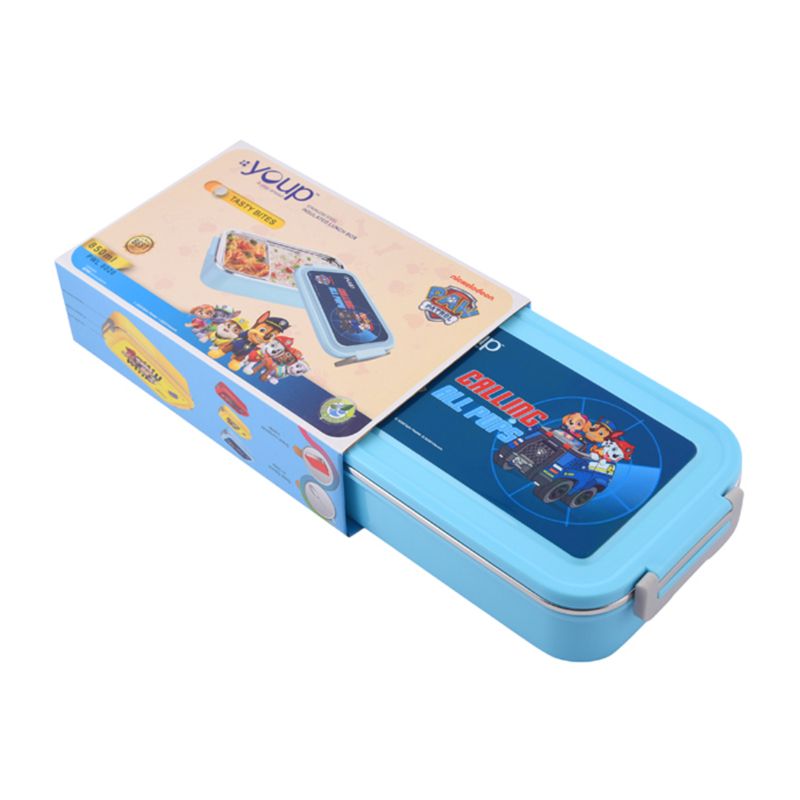 Youp Stainless Steel Blue Color Paw Patrol Kids Lunch Box Tasty Bites - 850 ml