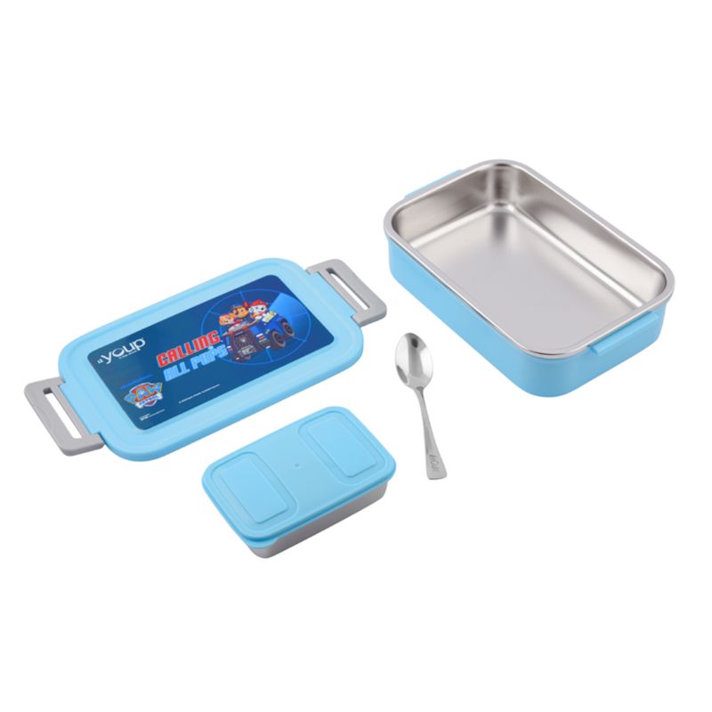 Youp Stainless Steel Blue Color Paw Patrol Kids Lunch Box Tasty Bites - 850 ml