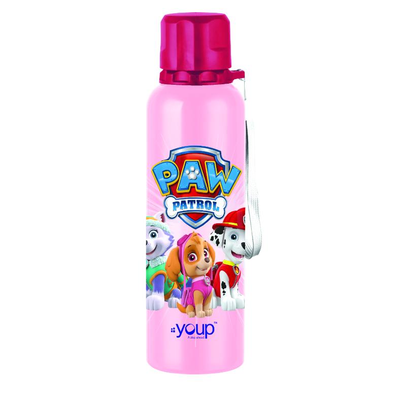 Youp Stainless Steel Pink Color Paw Patrol Kids Water Bottle Coral - 750 Ml