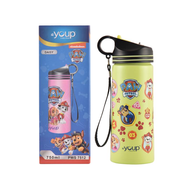 Youp Stainless Steel Lime Green Color Paw Patrol Kids Sipper Bottle Daisy - 750 Ml