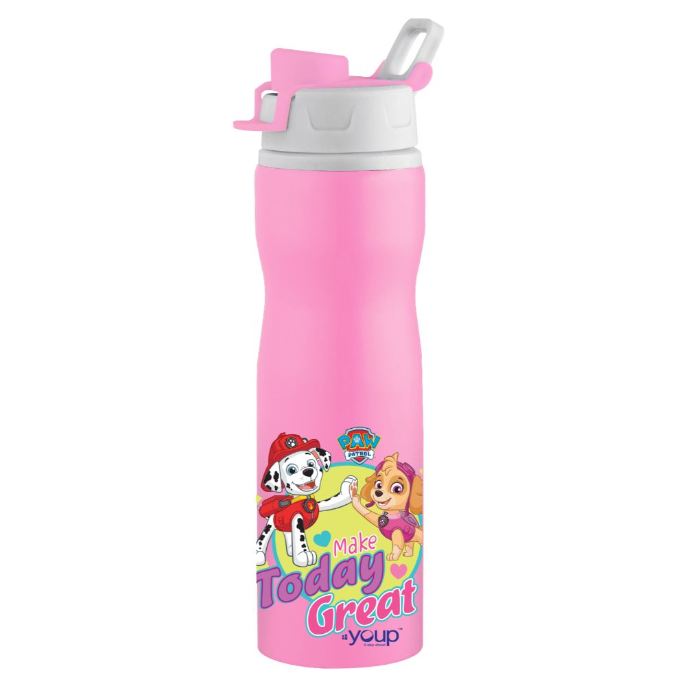 Youp Stainless Steel Pink Color Paw Patrol Kids Loop Cord Bottle Expert - 750 ml