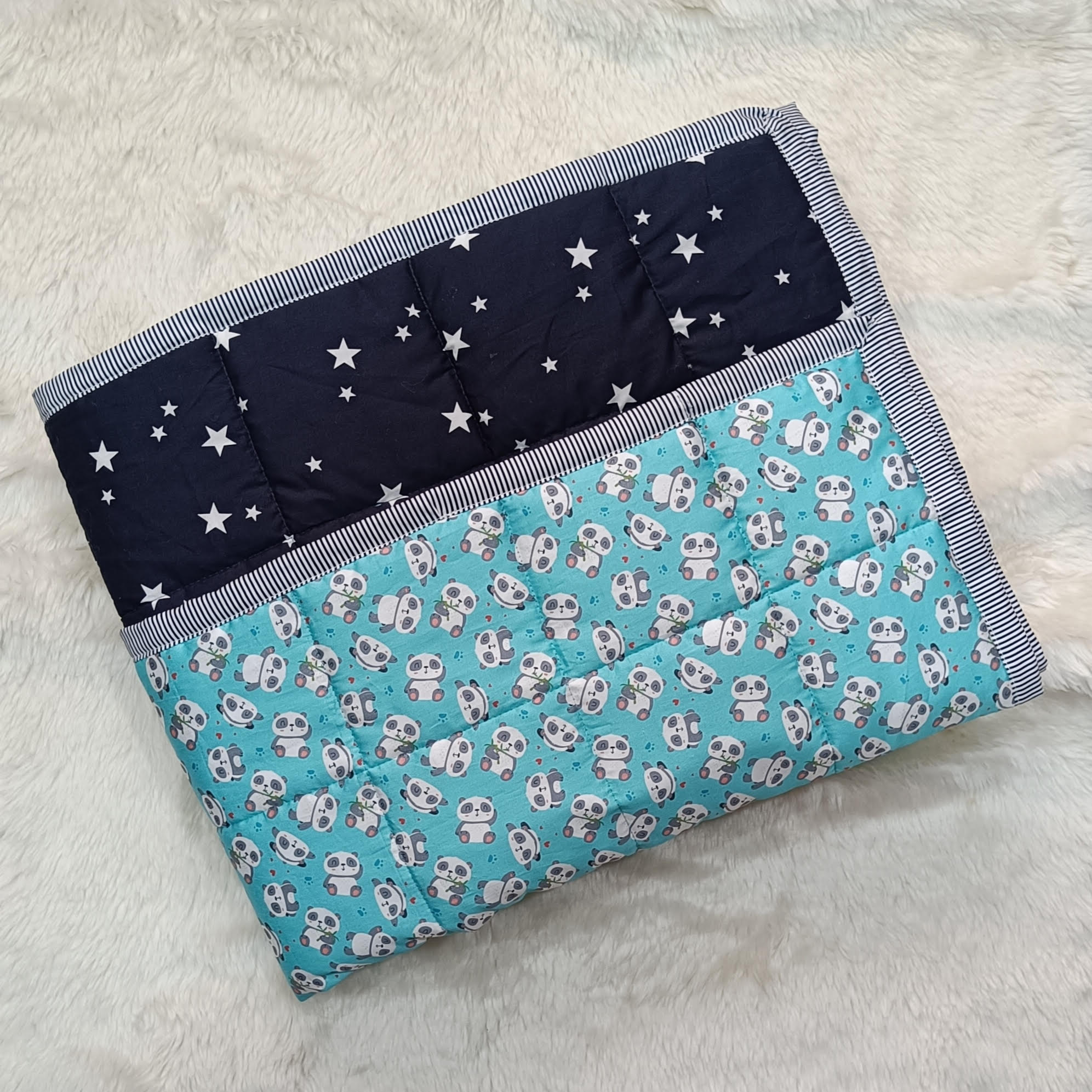 Panda Blue Quilt