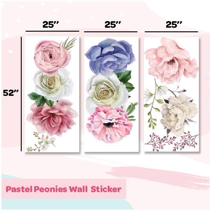 Pastel Peonies Wall Stickers
