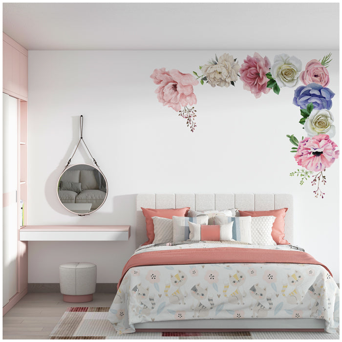Pastel Peonies Wall Stickers