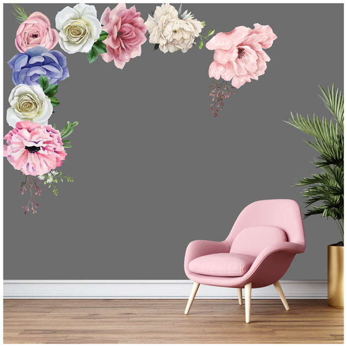 Pastel Peonies Wall Stickers