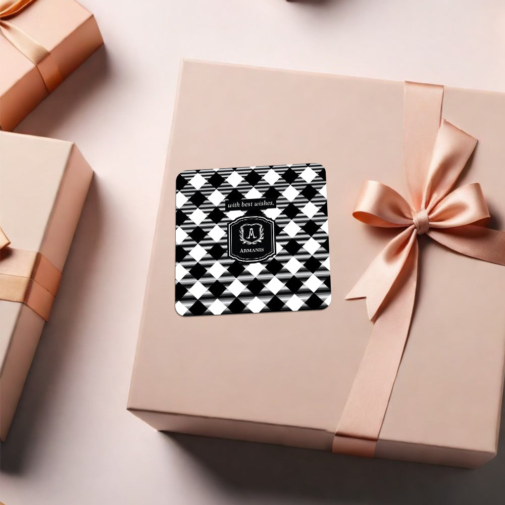 Gingham Gift Sticker