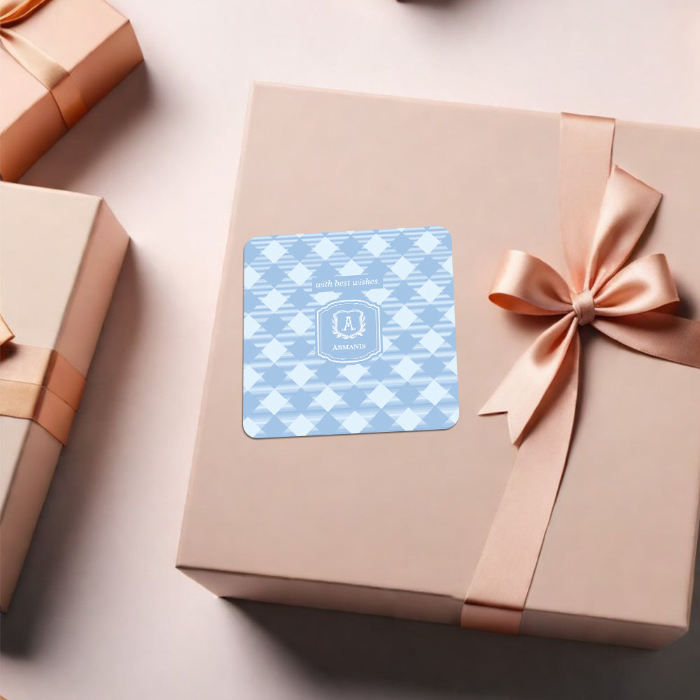 Gingham Gift Sticker