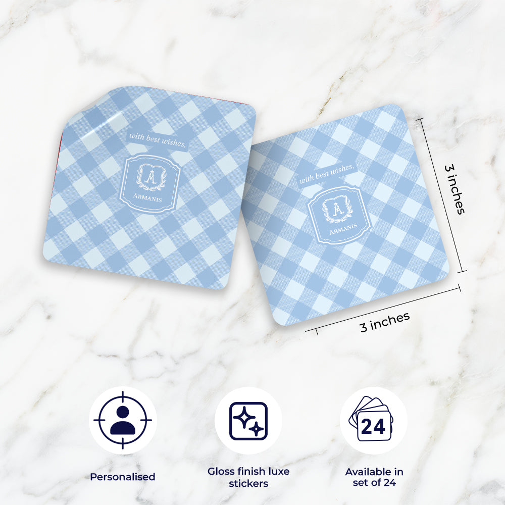 Gingham Gift Sticker