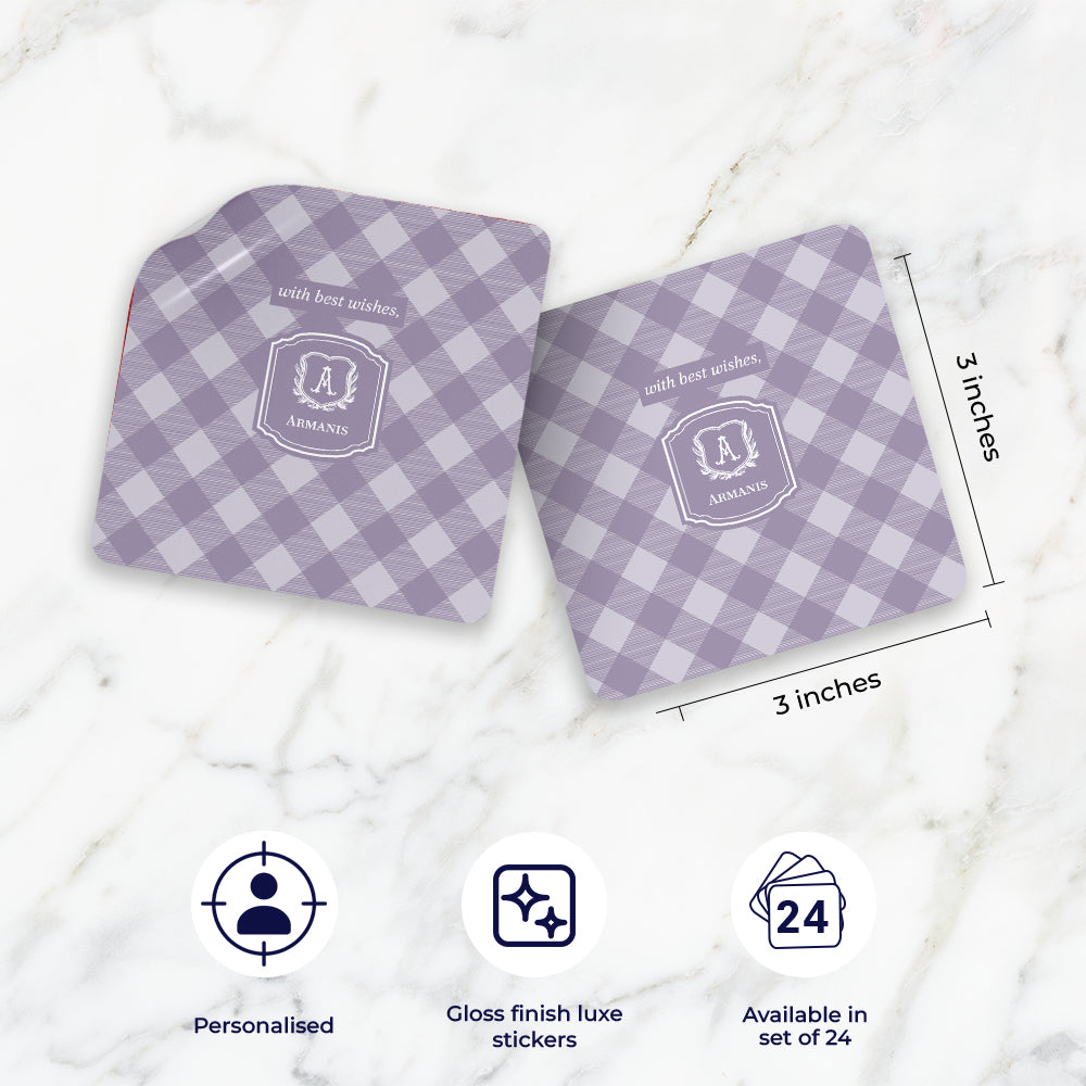 Gingham Gift Sticker