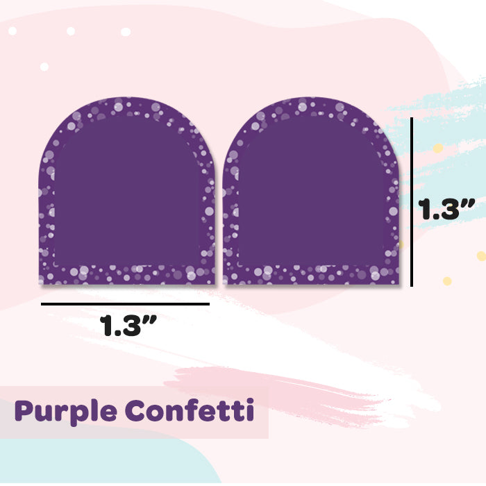 Shoe Labels Pack - Purple Confetti