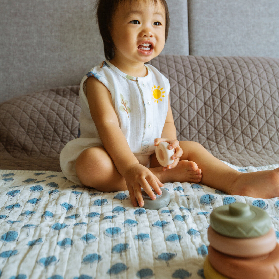 Reversible Mulmul Quilt Hand-Block Printed