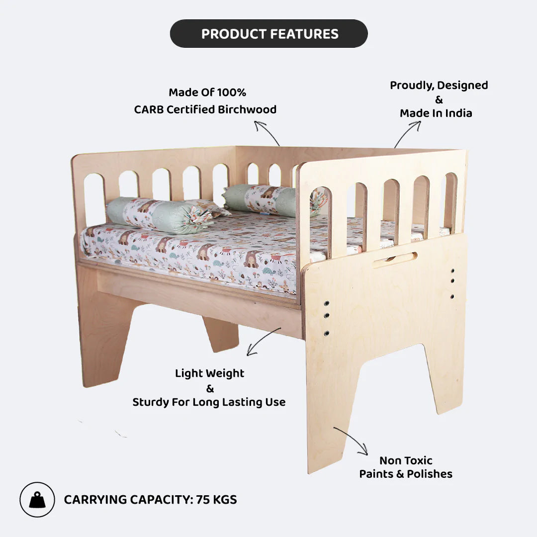 SWEN Wooden CoBed/ Cosleeping Bassinets QUINN