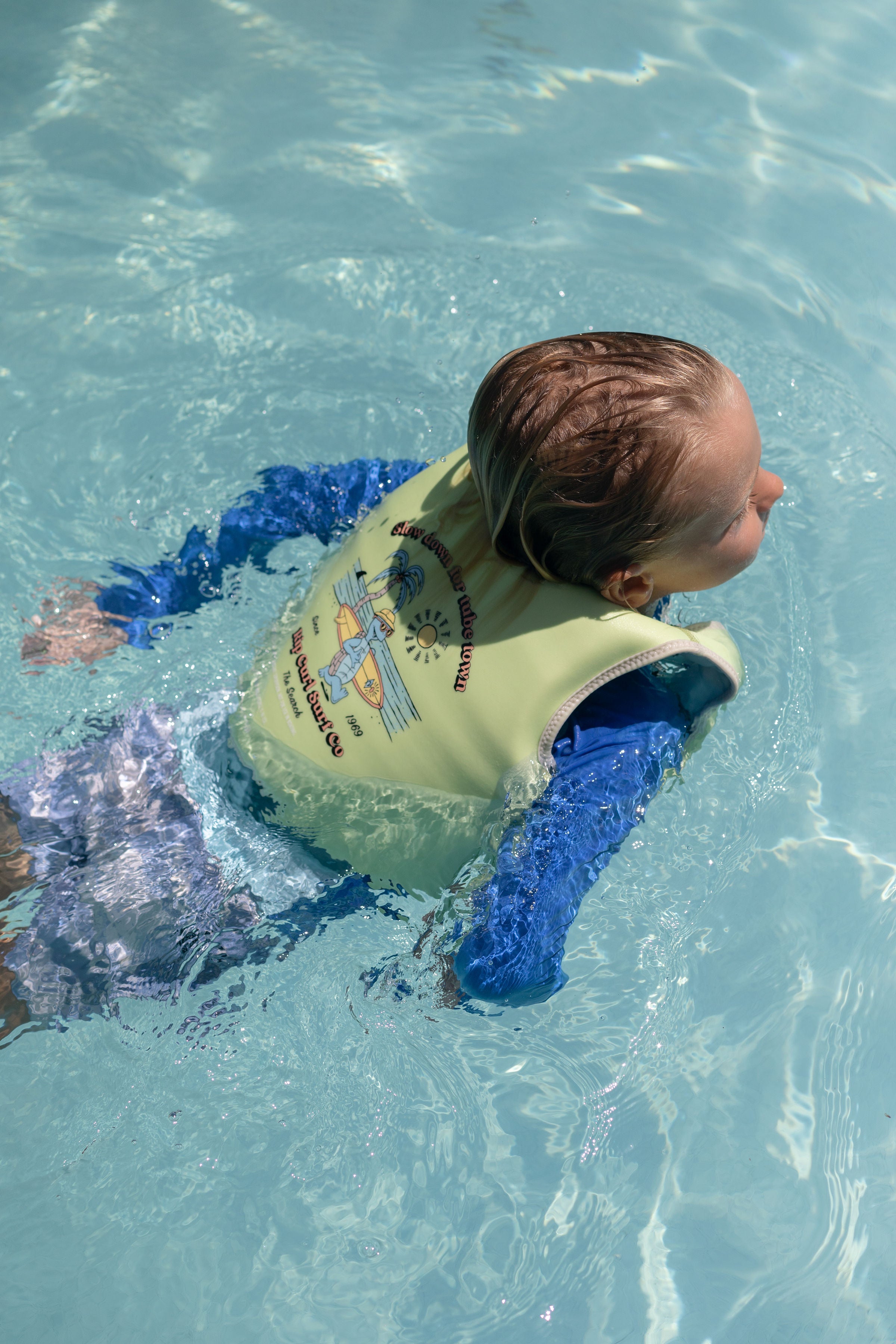 SUNNYLiFE Kids Swim Vest Shred Turtle Aqua