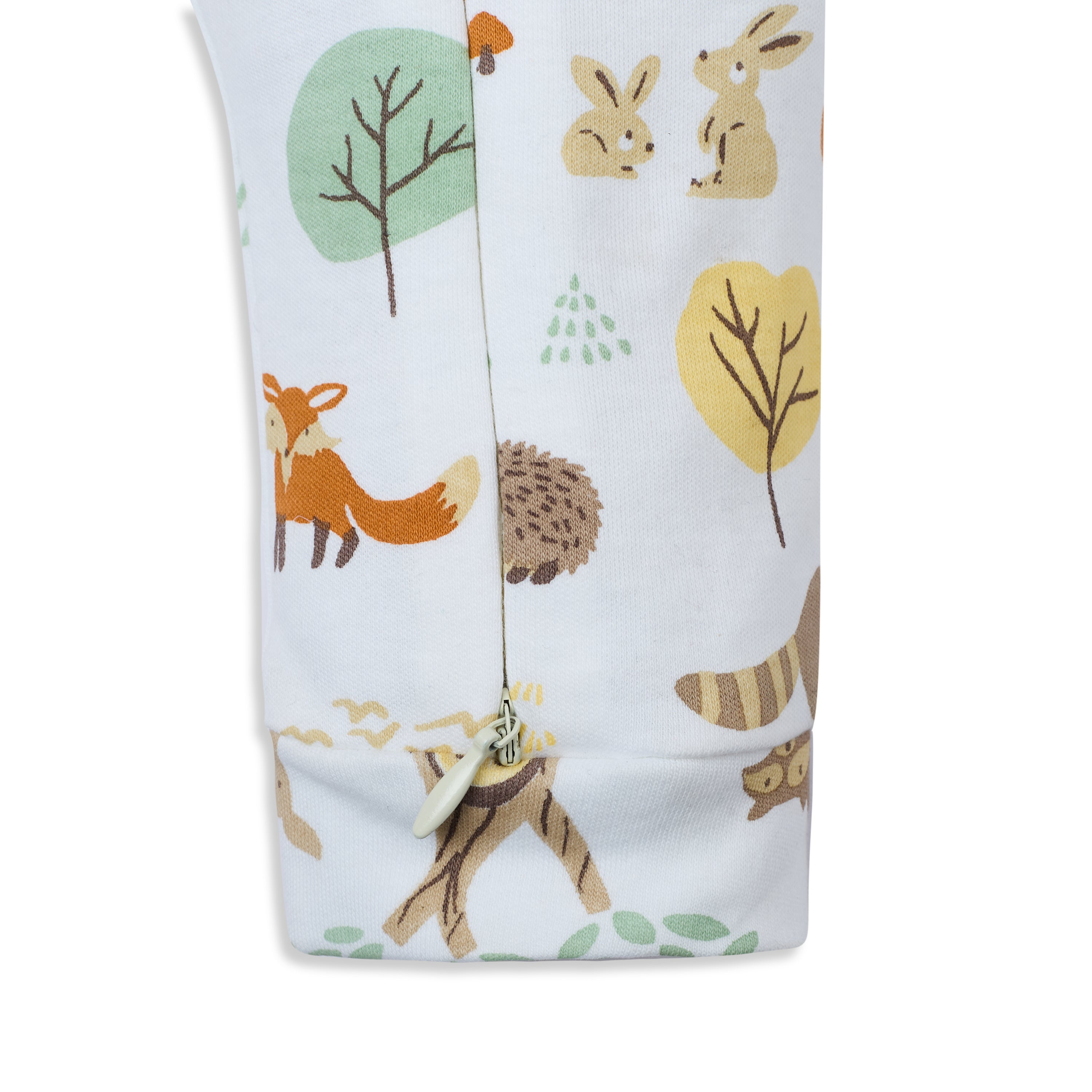 My Milestones Bio-Wash 100% Cotton Baby Boy Woodland Wonder Print Romper - White