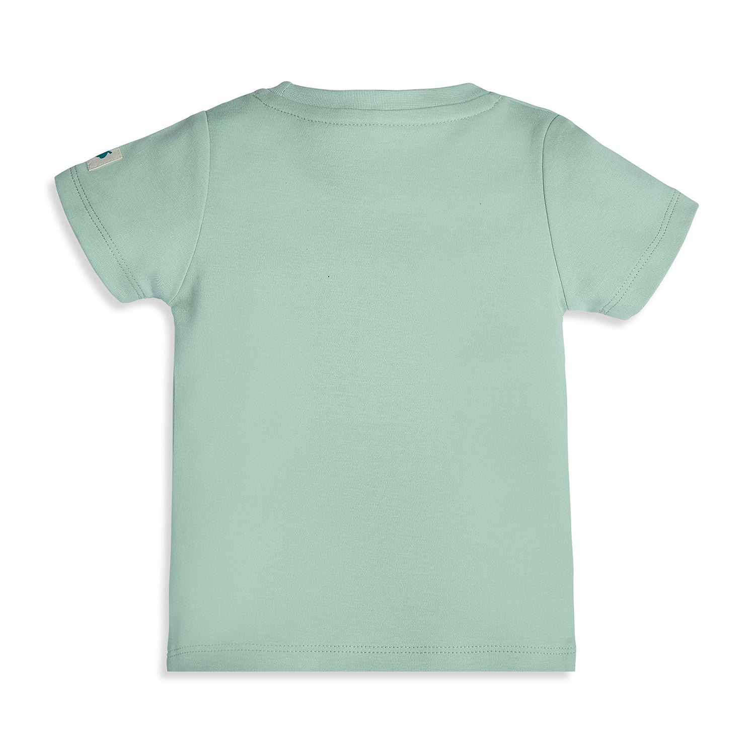 My Milestones Bio-Wash 100% Cotton Short Sleeves Tee with Barnyard Placement Print - Sage Green