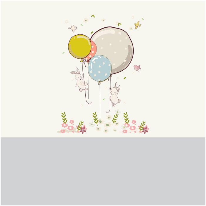 Rabbit With Balloon Wall Sticker