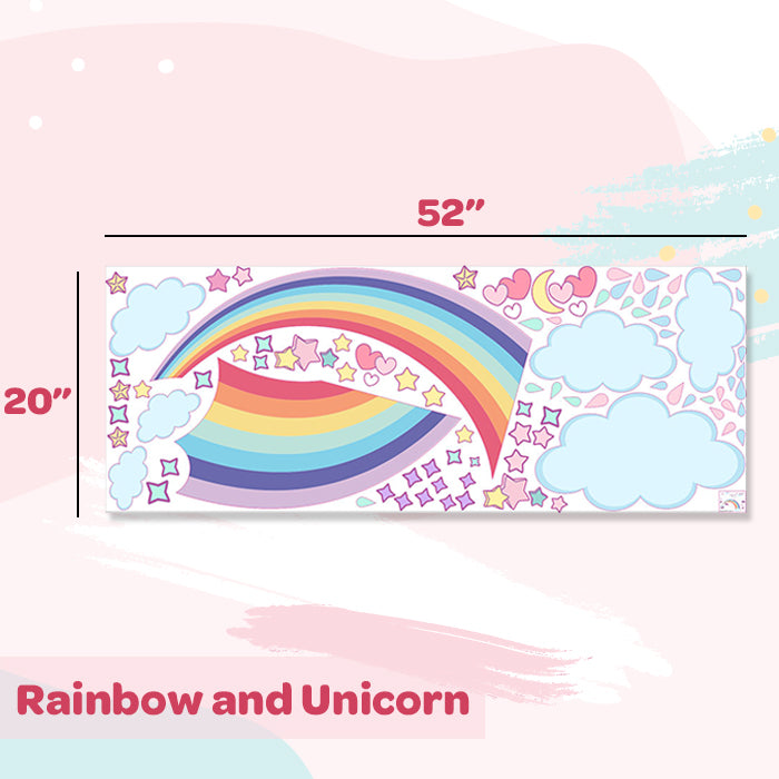 Rainbow And Clouds Wall Sticker