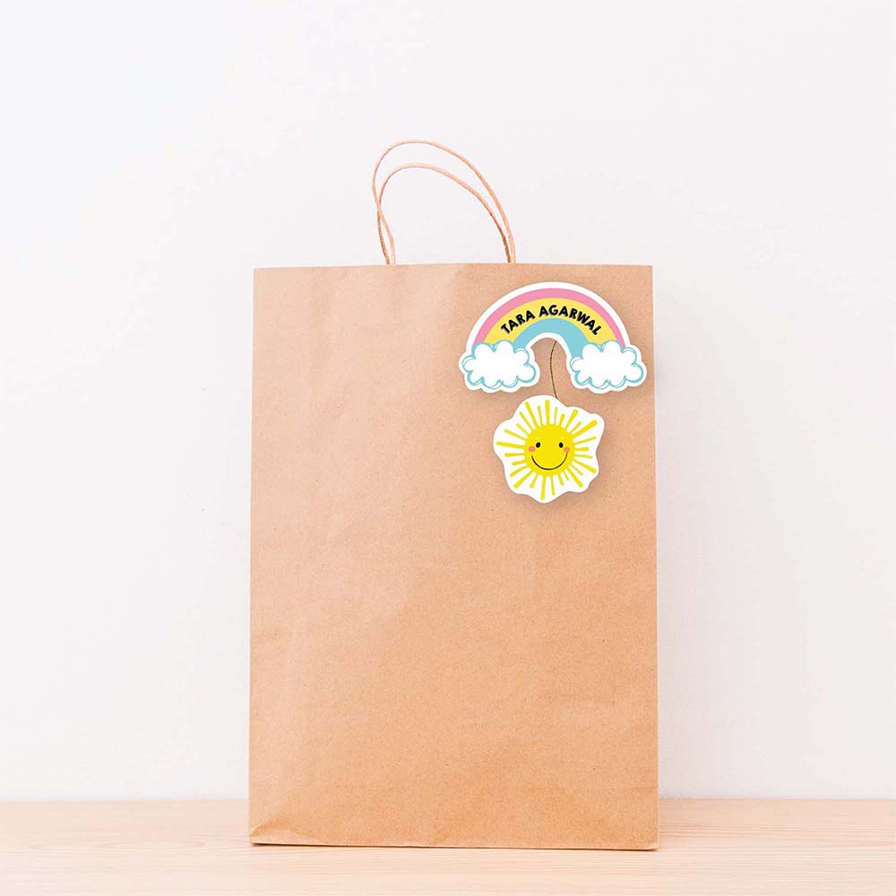 Hanging Tags Set of 25 - Rainbow & Sunshine