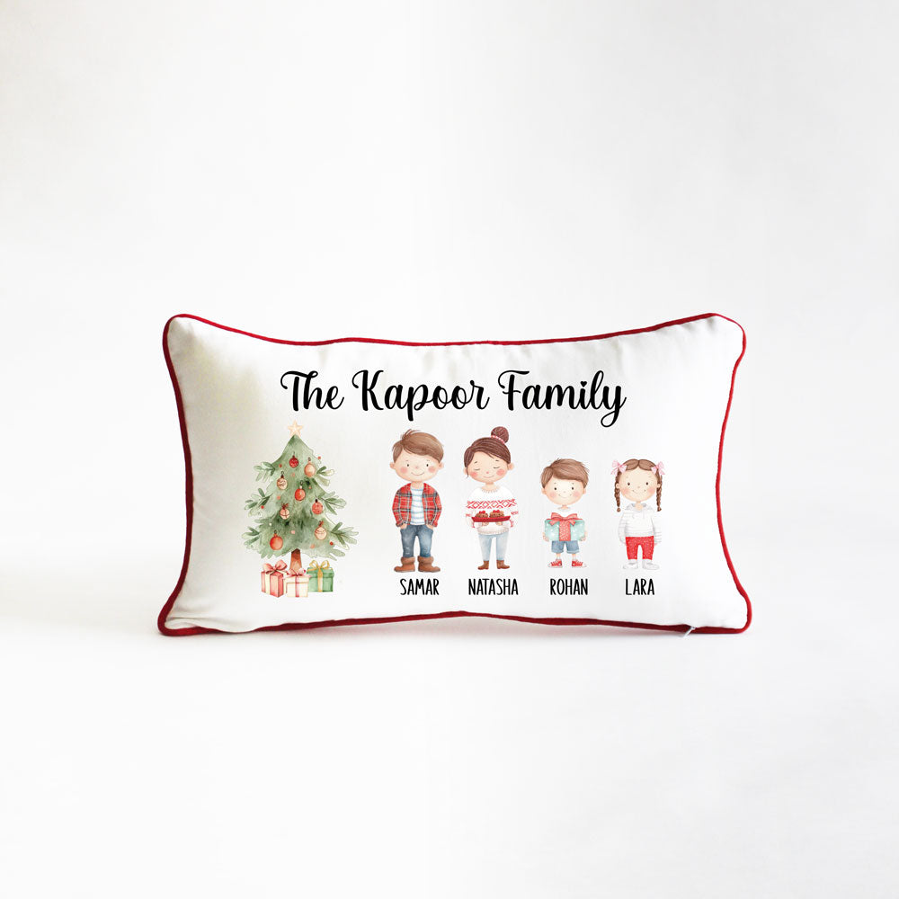 Adorable Rectangle Family Cushion - Family of 4