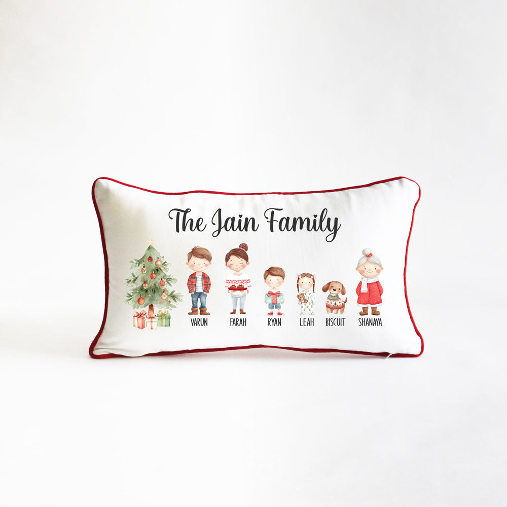 Adorable Rectangle Family Cushion - Family of 6
