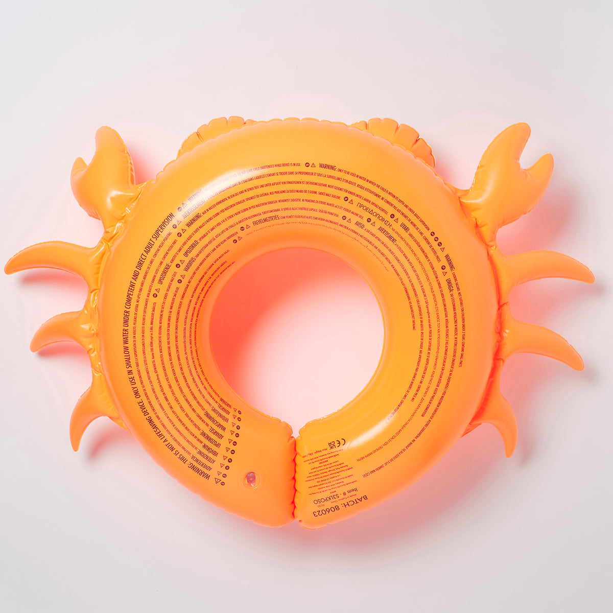 Kiddy Pool Ring Sonny The Sea Creature Neon Orange