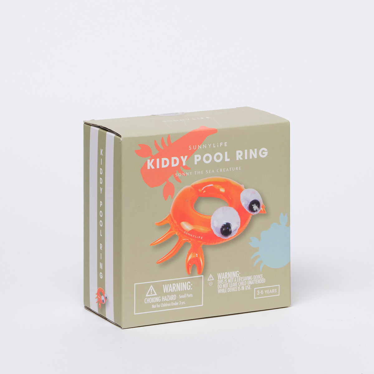 Kiddy Pool Ring Sonny The Sea Creature Neon Orange