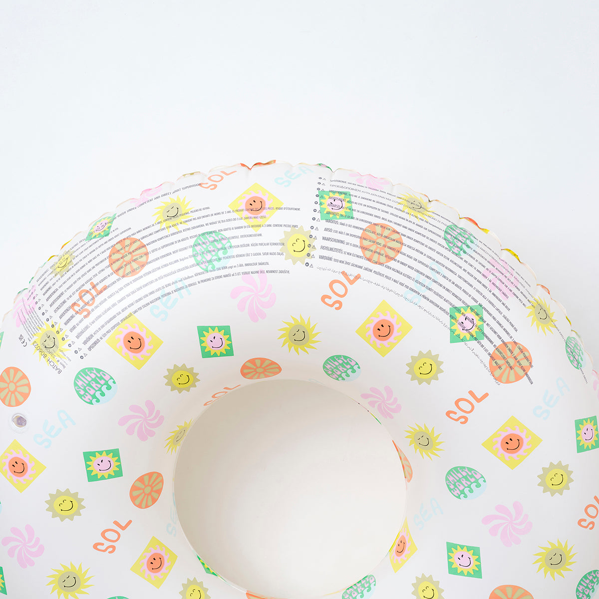 SUNNYLiFE Pool Ring & Ball Set Smiley World Sol Sea