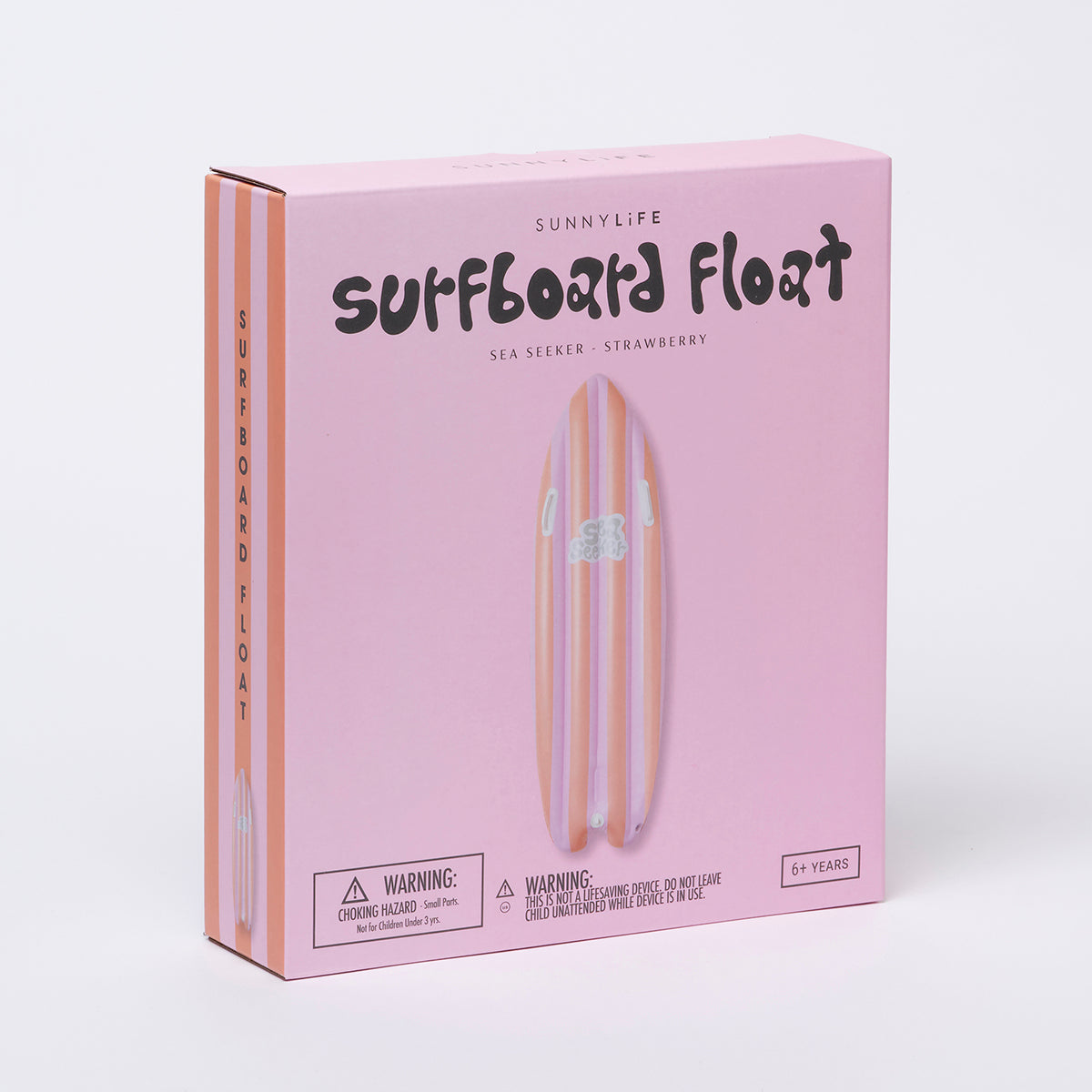 SUNNYLiFE Ride With Me Surfboard Float -  Sea Seeker Strawberry