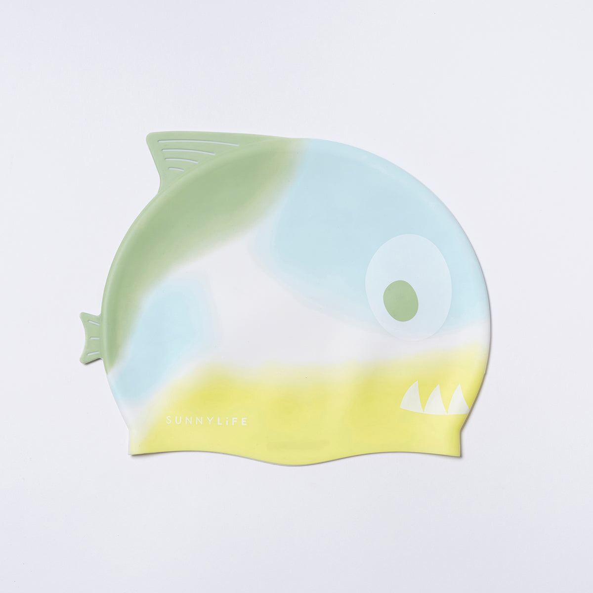 SUNNYLiFE Shaped Swimming Cap - Shark Tribe Khaki