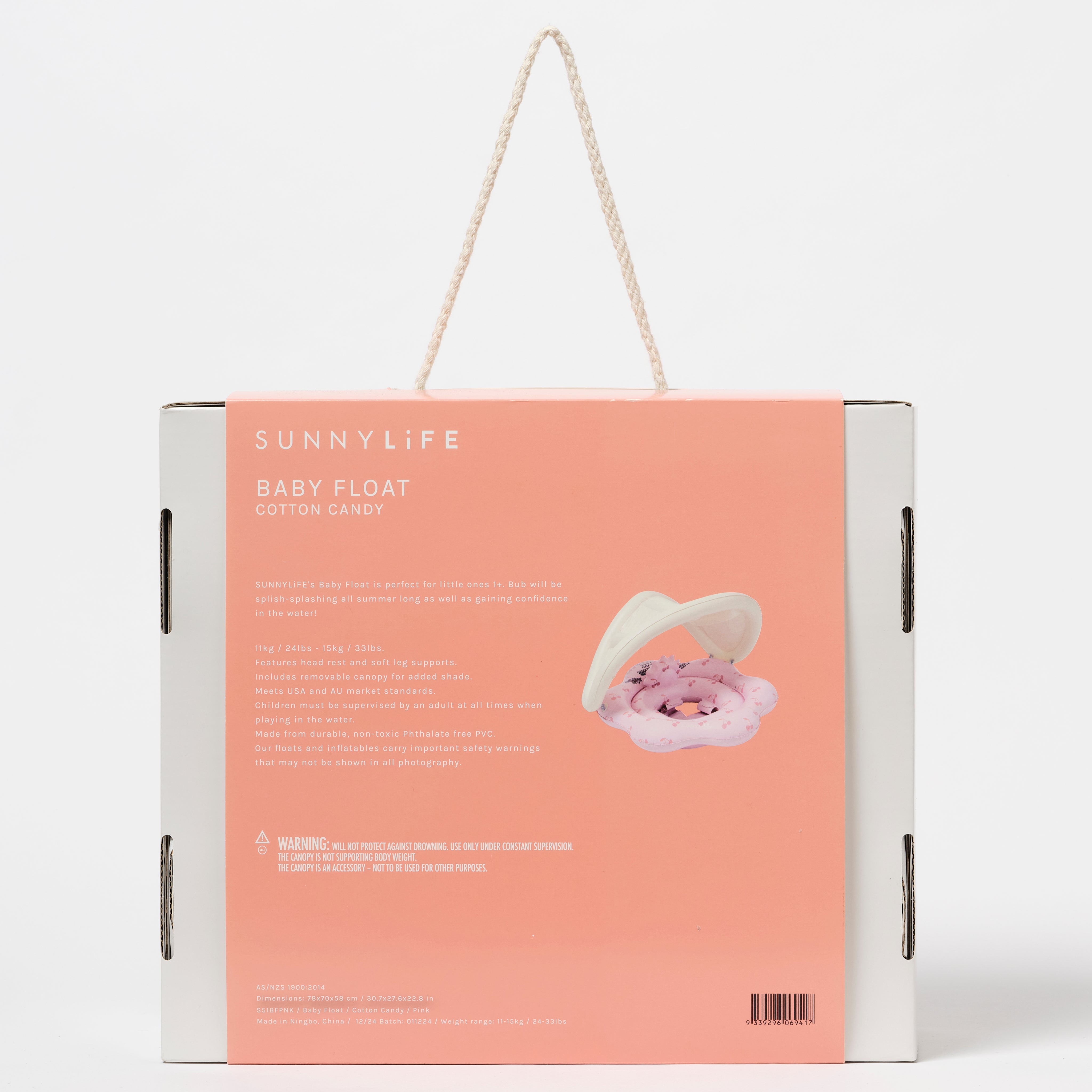 SUNNYLiFE Baby Float Cotton Candy Cherry